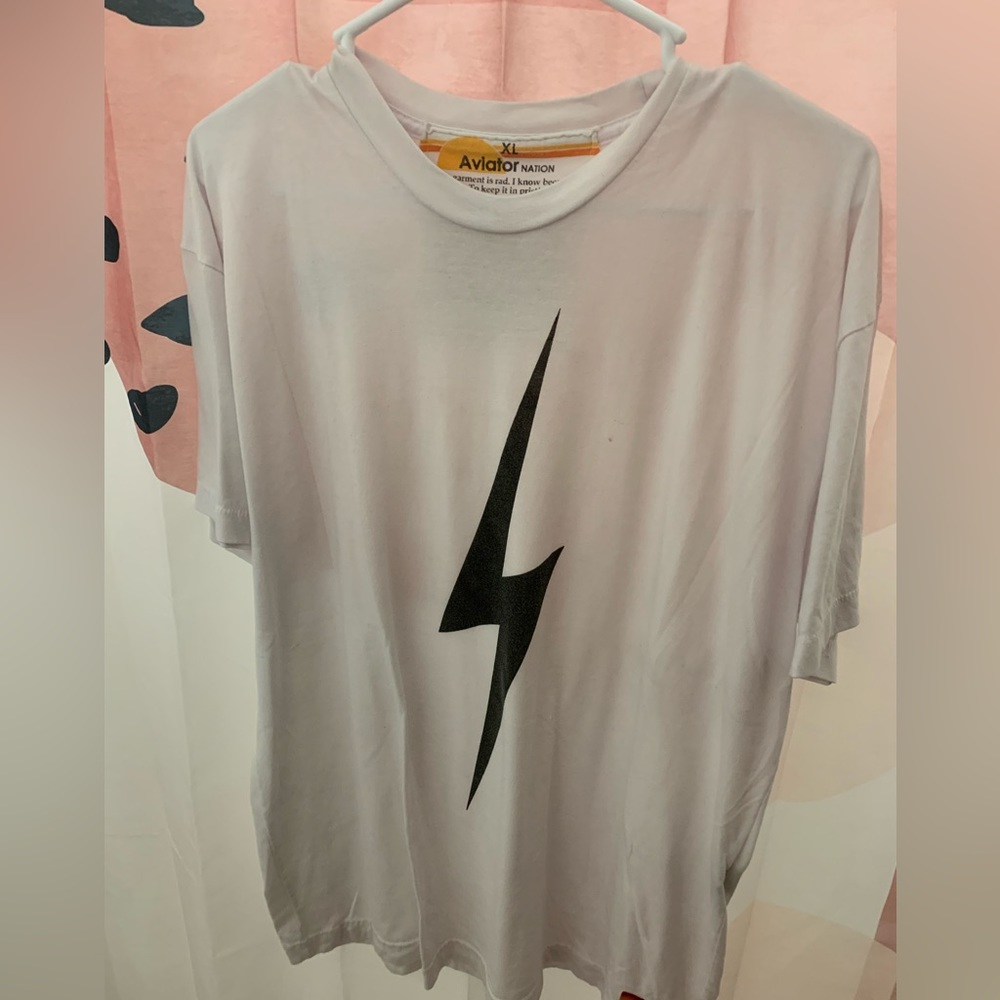 Aviator Nation White bolt Tee Unisex XL